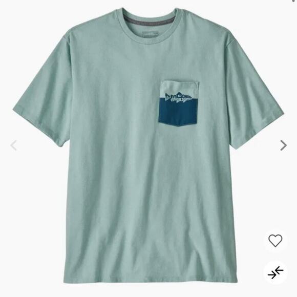 Patagonia Other - Patagonia Wild Waterline Pocket Responsibili-tee Wispy Green Recycled Cotton Sm